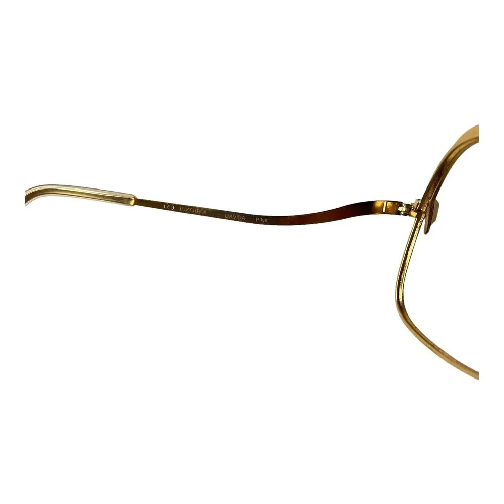 Avant Garde Womens Eyeglasses Frame Gold Davida Pink 56-14‎ H5837